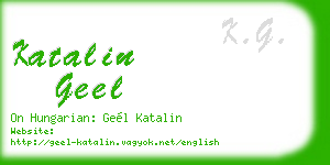 katalin geel business card